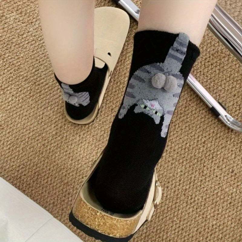 🐱🍑Funny 3D Kitty Butt Socks for Women – Adorable Design for Daily Fun