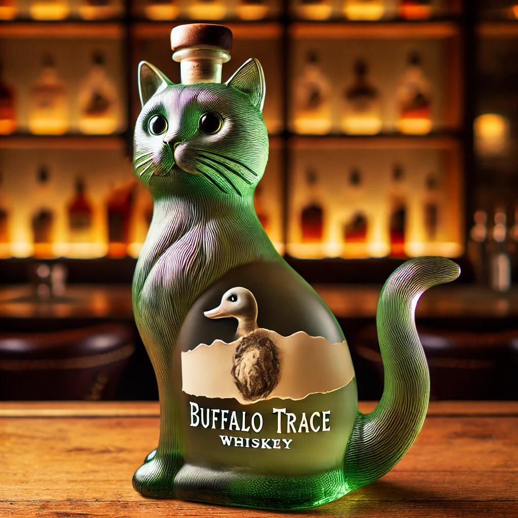 Funny Whiskey Cat Bottle