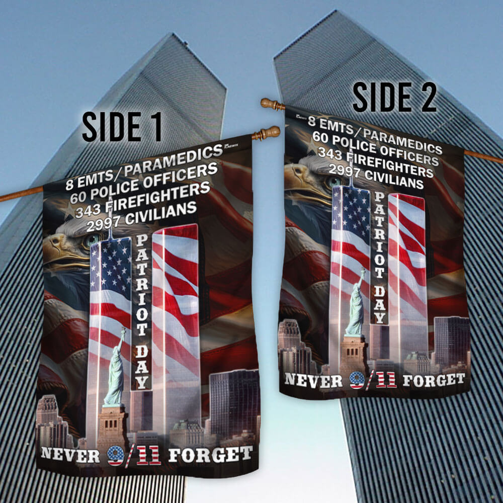 Never Forget Patriot Day Eagle American Flag