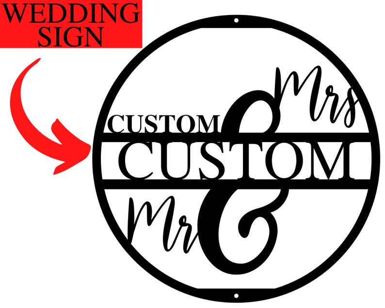 Mr and Mrs Est. Wedding Sign
