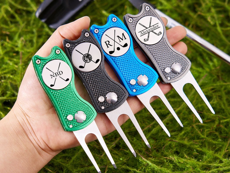 Personalized Golf Divot Tool With Ball Marker,Custom Retractable Divot