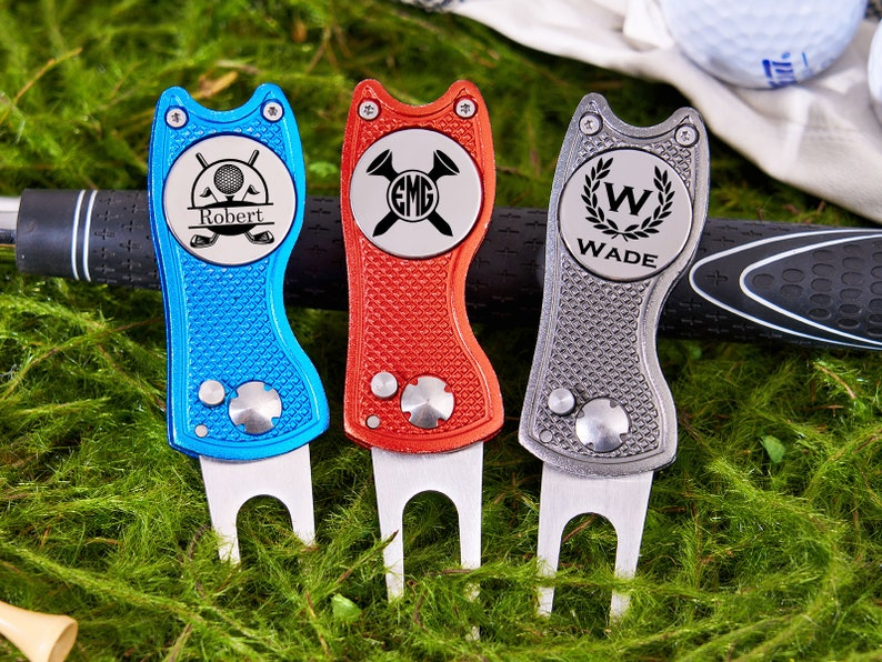 Personalized Golf Divot Tool With Ball Marker,Custom Retractable Divot Tool TH10 898205