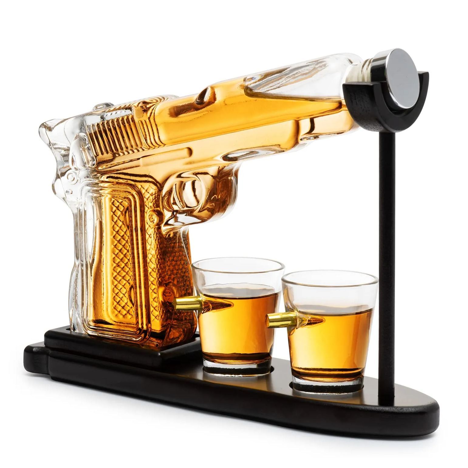 Gifts for Men Dad Whiskey Decanter Set 9 Oz with Two 2 Oz Glasses