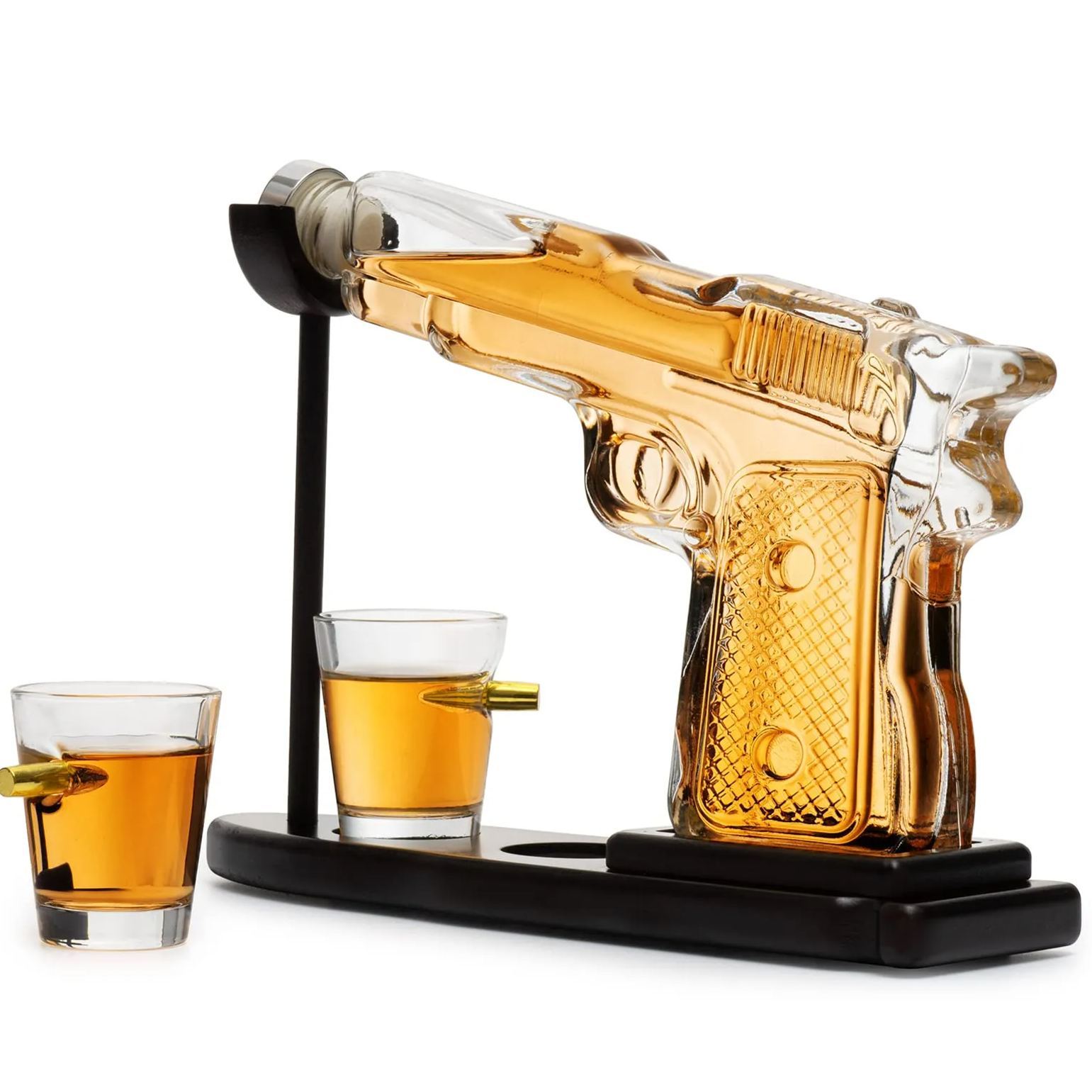 Gifts for Men Dad Whiskey Decanter Set 9 Oz with Two 2 Oz Glasses