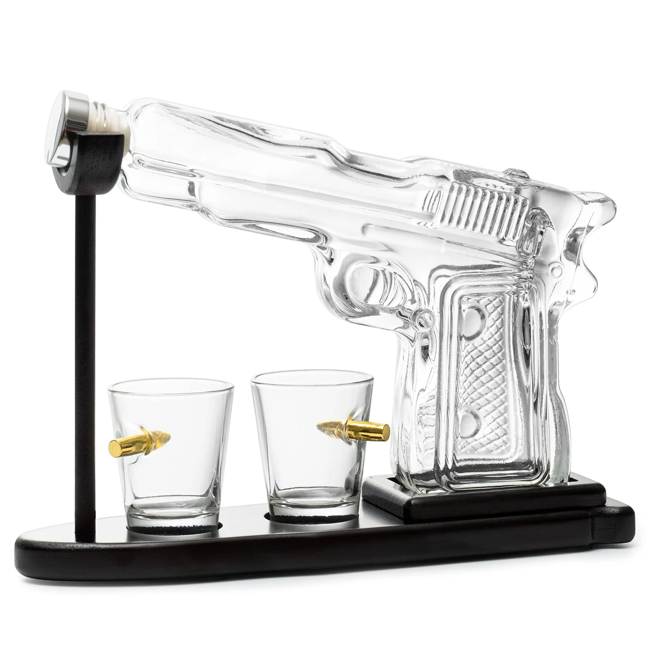 Gifts for Men Dad Whiskey Decanter Set 9 Oz with Two 2 Oz Glasses