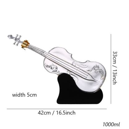Craft Bottle Violin Glass Bottle High-End Whisky Violin Decanter Wine Whiskey Decanter Bottle Set