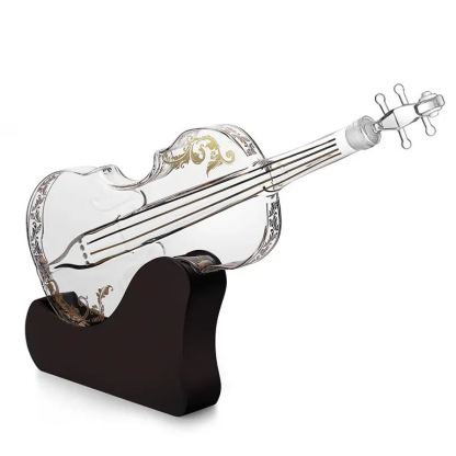 Craft Bottle Violin Glass Bottle High-End Whisky Violin Decanter Wine Whiskey Decanter Bottle Set
