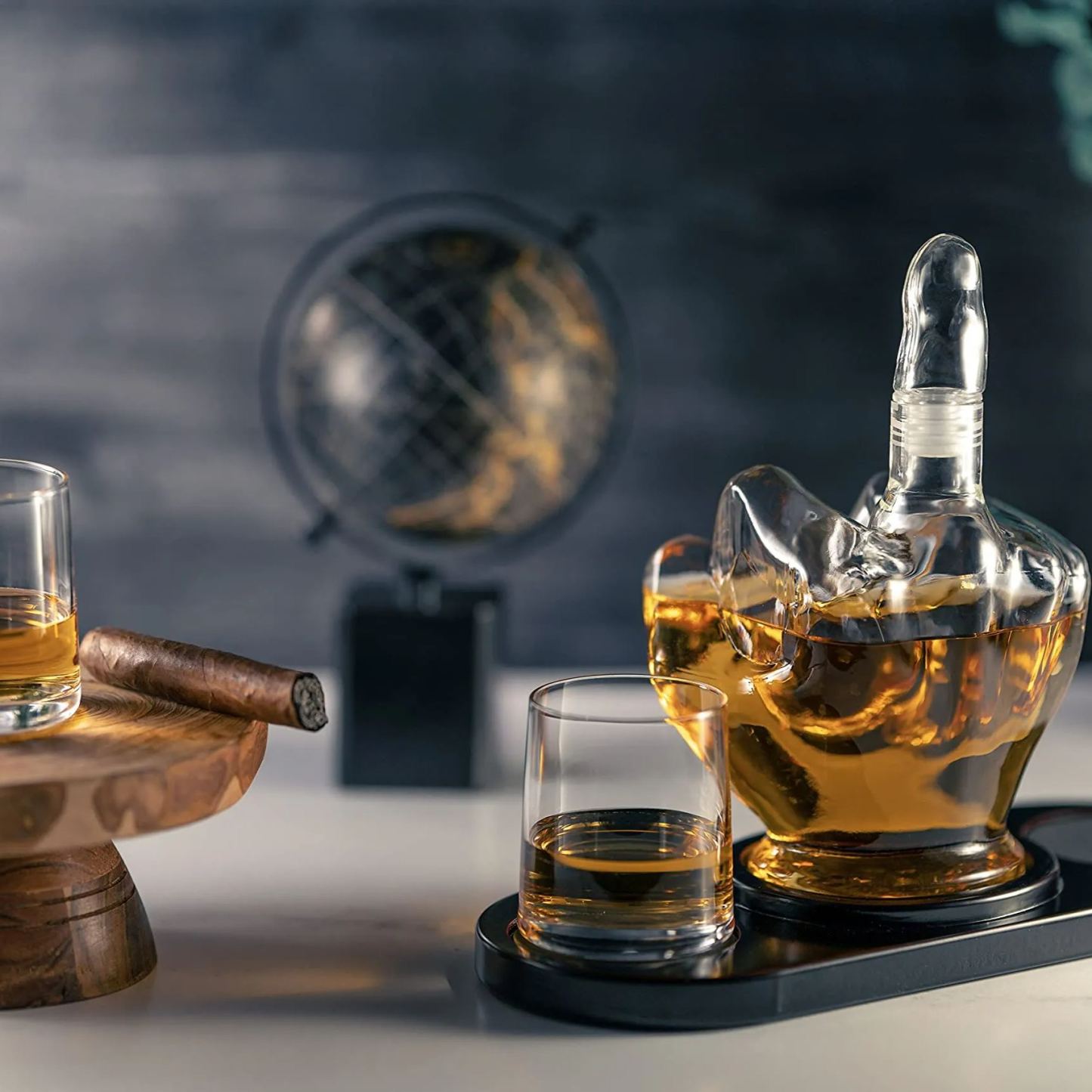 Middle Finger Decanter Novelty Whiskey & Wine Decanter Set