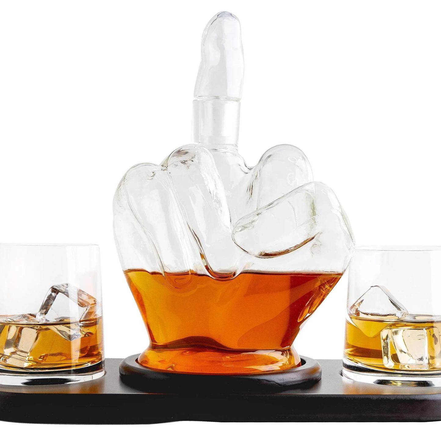 Middle Finger Decanter Novelty Whiskey & Wine Decanter Set