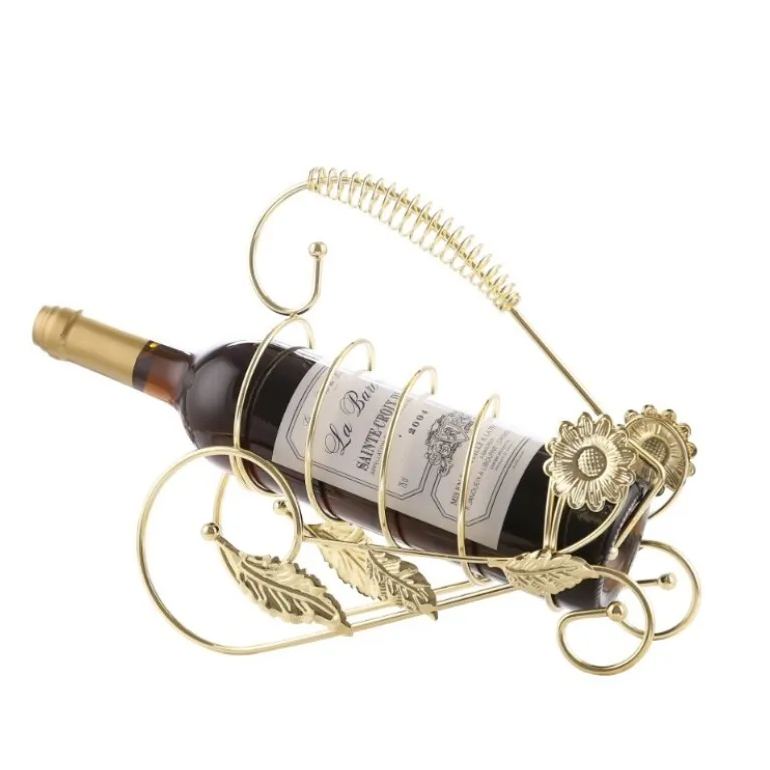 Vintage Metal Wine Rack Decoration