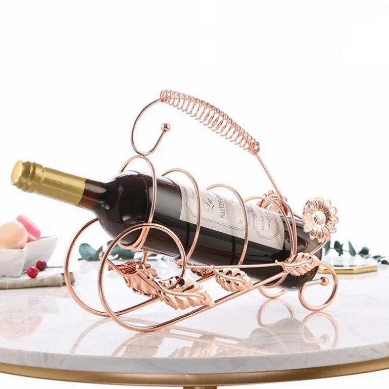 Vintage Metal Wine Rack Decoration