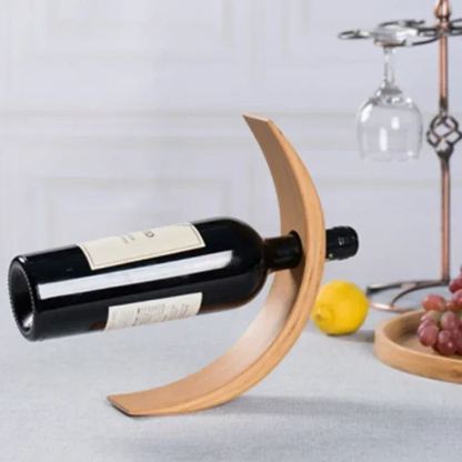 Wooden Balance Wine Rack Bamboo Wine Decoration Village Stand Decoration 