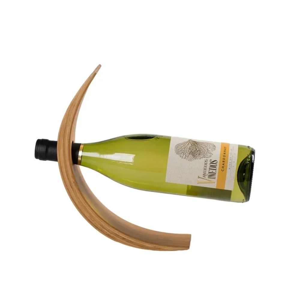 Wooden Balance Wine Rack Bamboo Wine Decoration Village Stand Decoration 