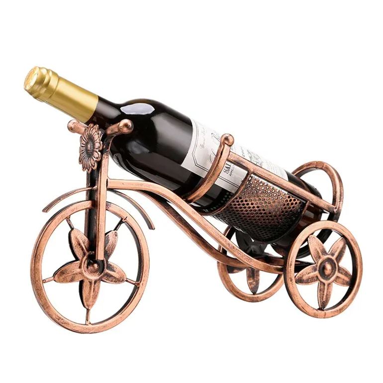 Metal Wine Rack Vintage Wine Bottle and Glass Holder Bar Home Decoration