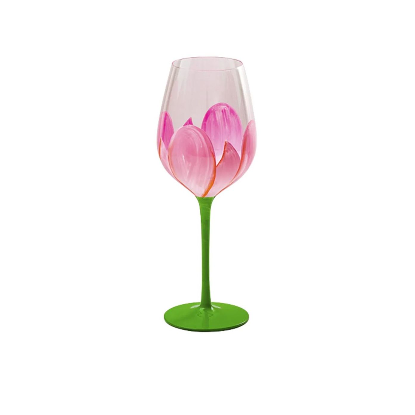 Hand-Painted Flowers Wine Glass Household Painted Goblet Crystal Champagne Drinkware