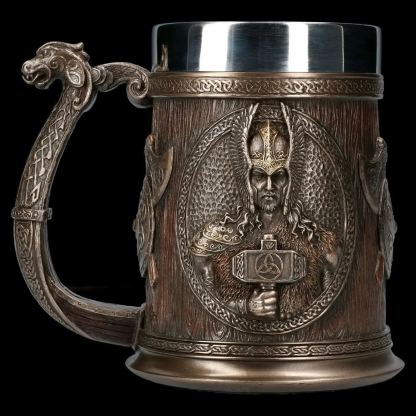 Medieval Vintage Beer Cup Personalized Viking Mug Large Capacity Retro Water Cup Norse Mythology Coffee Cup-Wildvoy