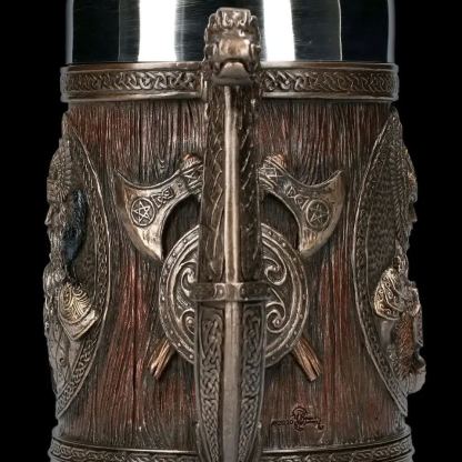 Medieval Vintage Beer Cup Personalized Viking Mug Large Capacity Retro Water Cup Norse Mythology Coffee Cup-Wildvoy