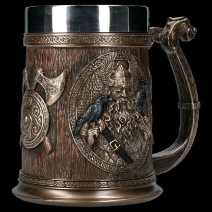 Medieval Vintage Beer Cup Personalized Viking Mug Large Capacity Retro Water Cup Norse Mythology Coffee Cup-Wildvoy