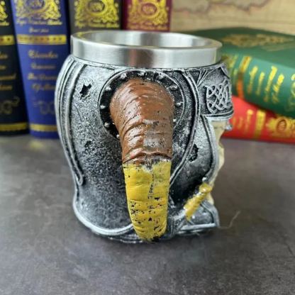 Skull Cup Beer Glass 3D Viking Skull Beer Mug Coffee Cup Stainless Steel Viking Drinking Mug