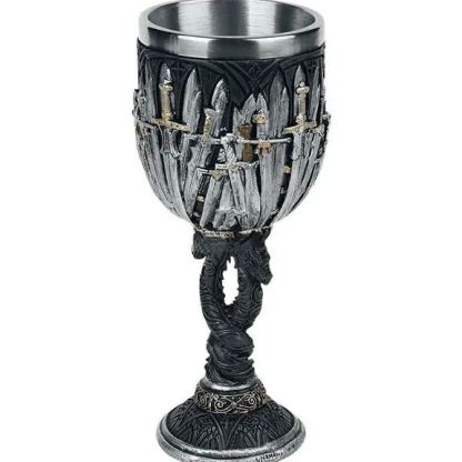 Medieval Viking Mug 3D Gothic Sculpture Beer Mugs Vintage Goblet Pewter Tankards