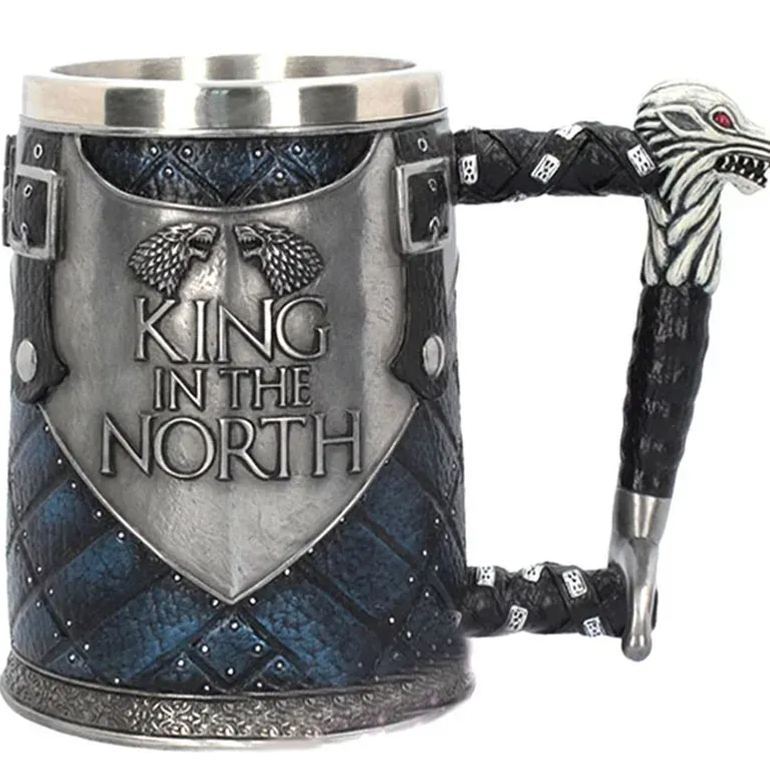 Medieval Viking Mug 3D Gothic Sculpture Beer Mugs Vintage Goblet Pewter Tankards