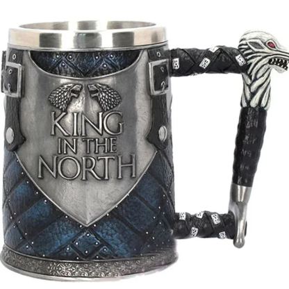 Medieval Viking Mug 3D Gothic Sculpture Beer Mugs Vintage Goblet Pewter Tankards