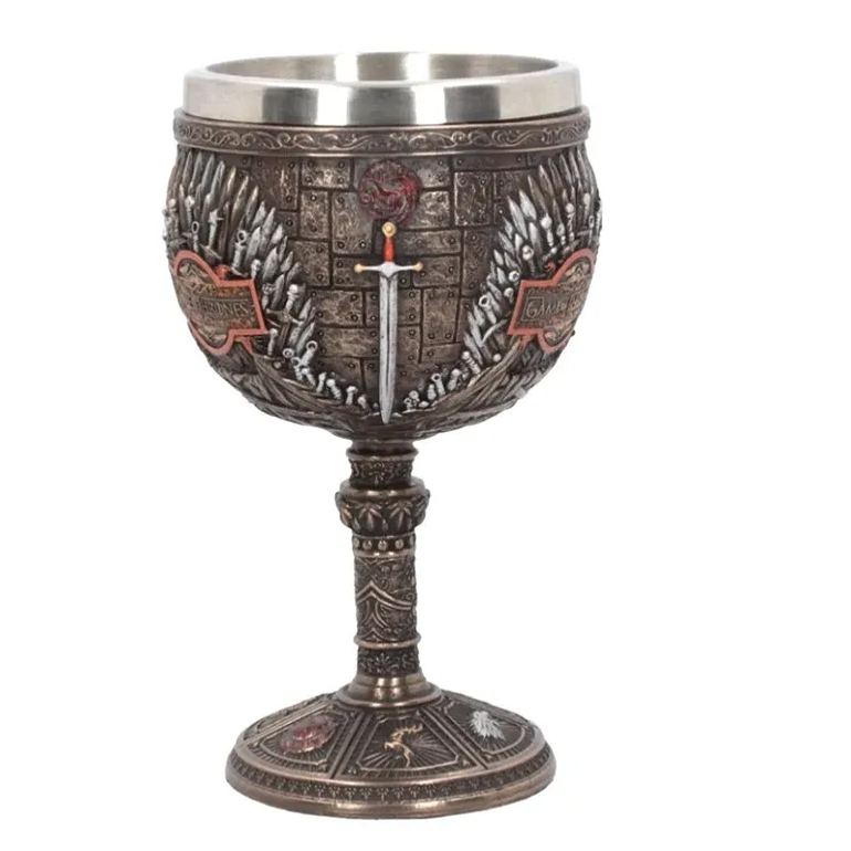 Medieval Viking Mug 3D Gothic Sculpture Beer Mugs Vintage Goblet Pewter Tankards