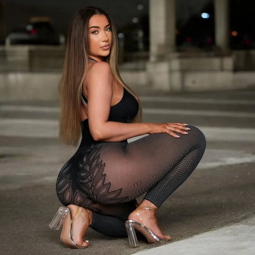 Cross halter neck open back fashionable hollow knitted jumpsuit