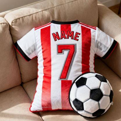 Personalized Graphic3DPrint Soccer Jersey Pillow with Custom Name and Number for Fans