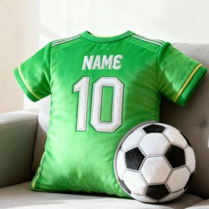 Personalized Graphic3DPrint Soccer Jersey Pillow with Custom Name and Number for Fans