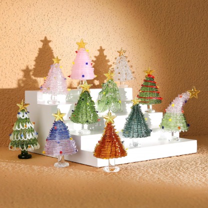 Colored glass Christmas tree