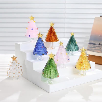 Colored glass Christmas tree