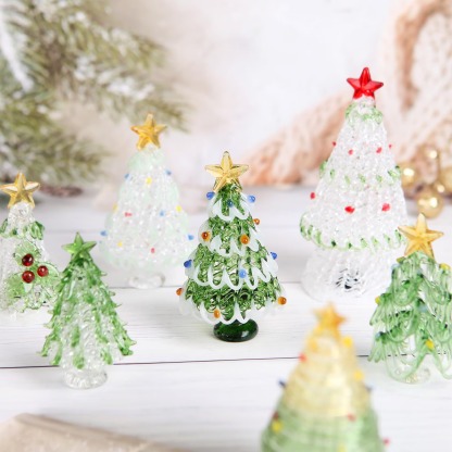 Colored glass Christmas tree