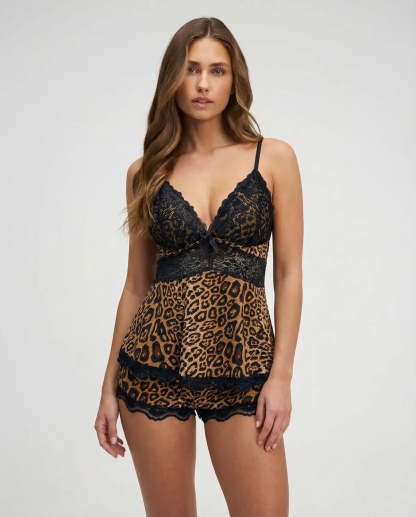 High Slit Lacy Short 2-Piece Set