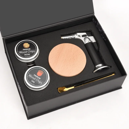 Whiskey Cocktail Smoker Kit with Torch Old Fashioned Kit Drink Smoker  for  Bourbon Brandy Wine 