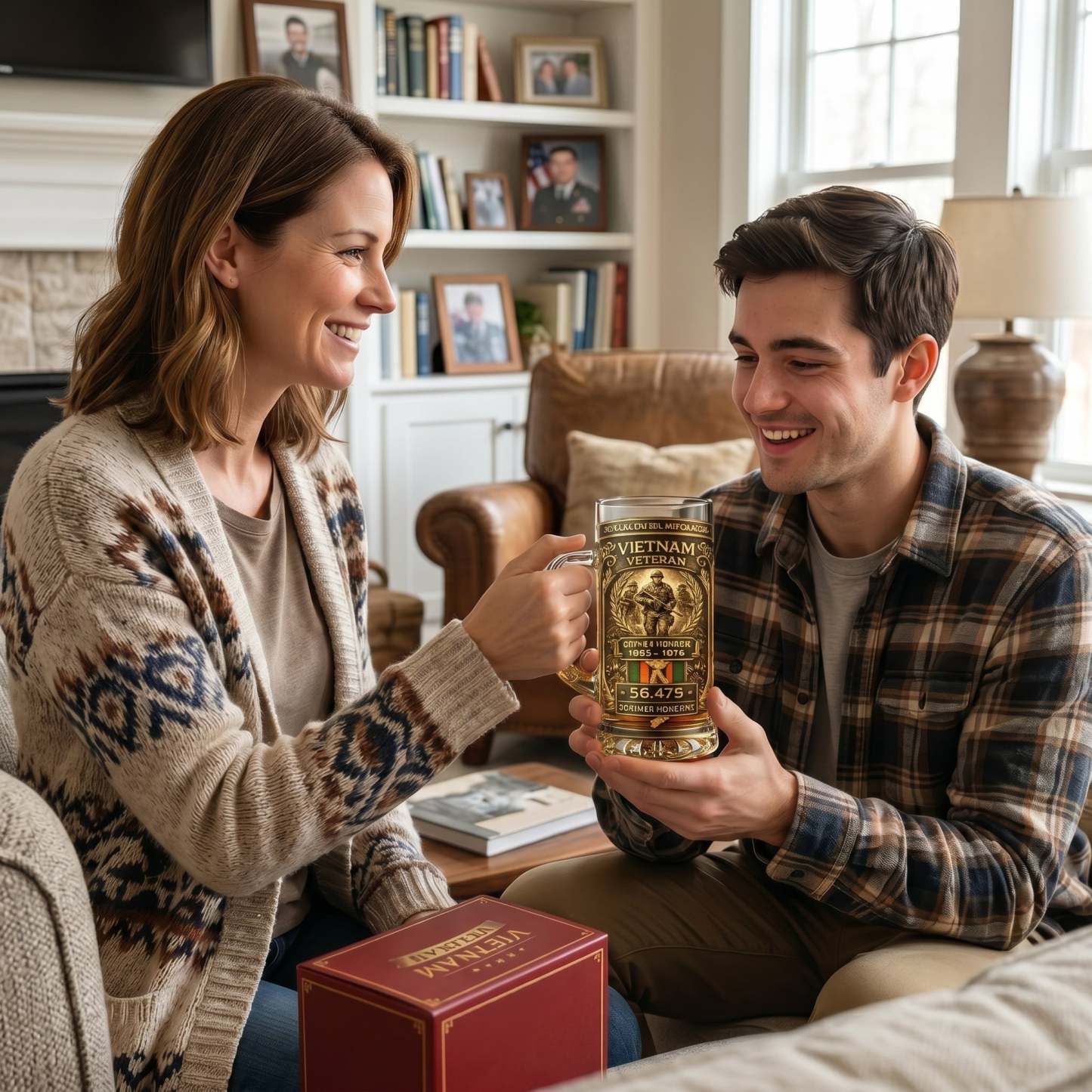 Vietnam Veteran Memorial Beer Mug — Honor the Service · Remember Forever