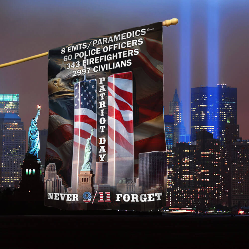 Never Forget Patriot Day Eagle American Flag