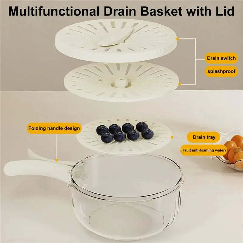 Revolutionary 2 in 1 - Fruit Container and Drainer