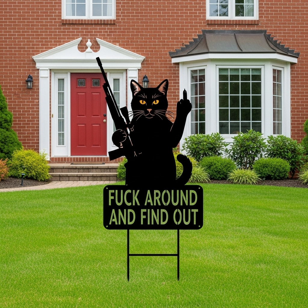 Bigfoot Middle-Finger Yard Sign: Your Hilarious & Badass Lawn Guardian 🦍💥