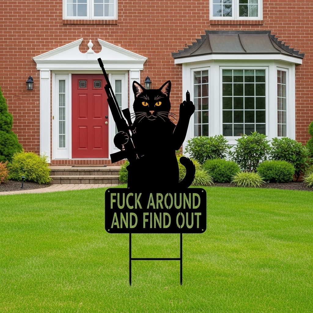 Bigfoot Middle-Finger Yard Sign: Your Hilarious & Badass Lawn Guardian 🦍💥