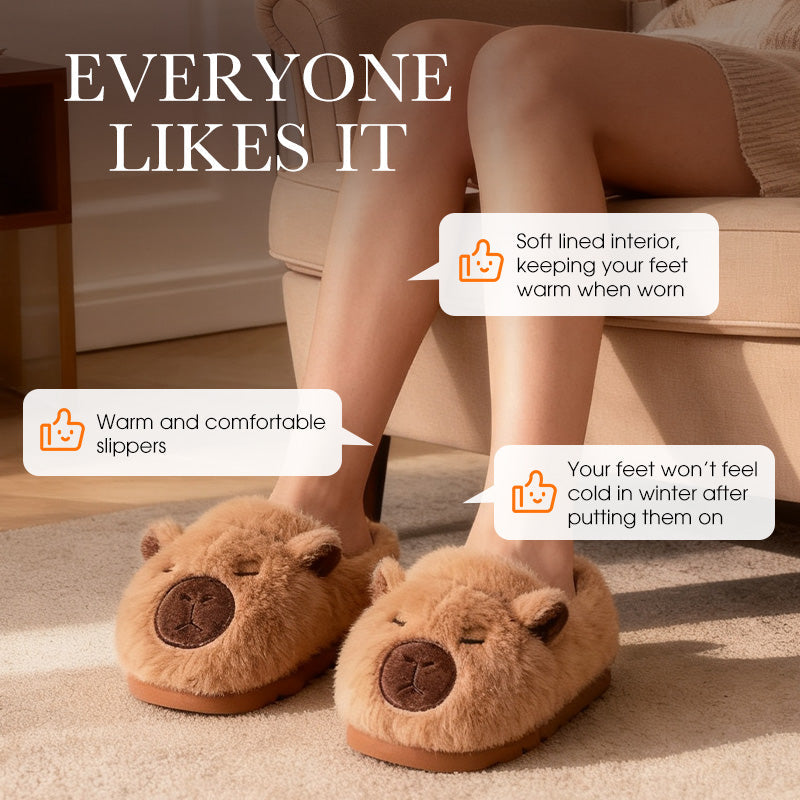 🐾Warm Indoor Non-Slip Capybara Slippers🎁