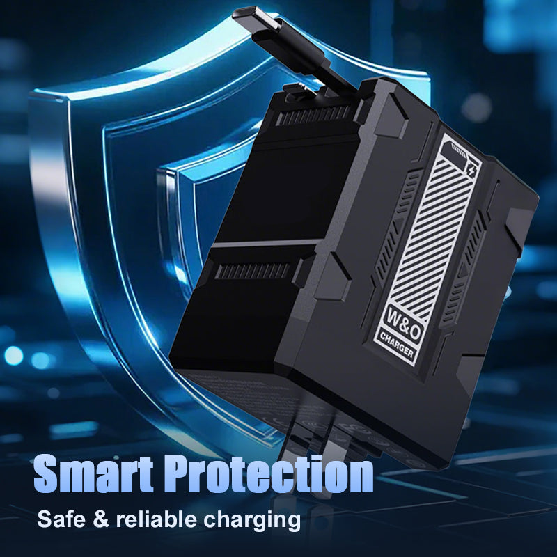 🌟Zeitlich begrenztes Angebot🌟2-Port-Schnellladegerät mit einziehbarem Kabel🔌