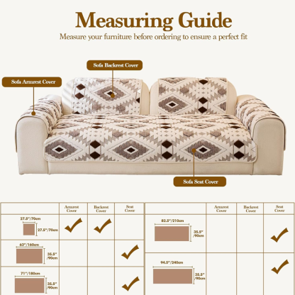 Modern Geometric Plush Sofa Cover