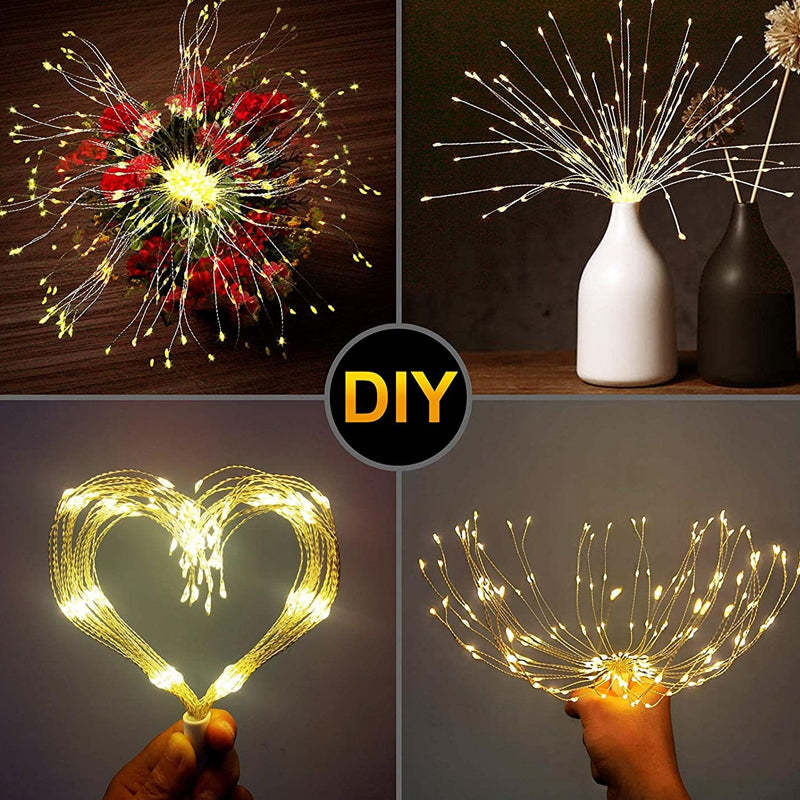 ⛅Easter Special:40% Off!🎉 Solar fireworks light strings for the garden and at parties