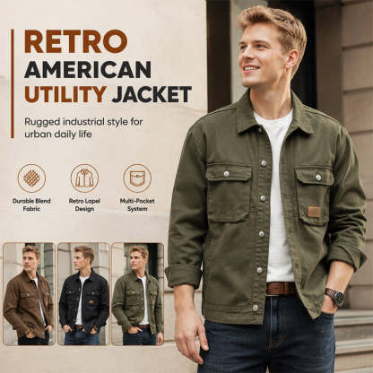 Men's Classic  Loose Fit Cargo Jacket✨