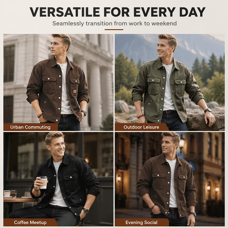 Men's Classic  Loose Fit Cargo Jacket✨