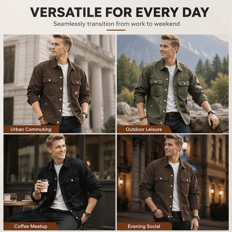Men's Classic  Loose Fit Cargo Jacket✨