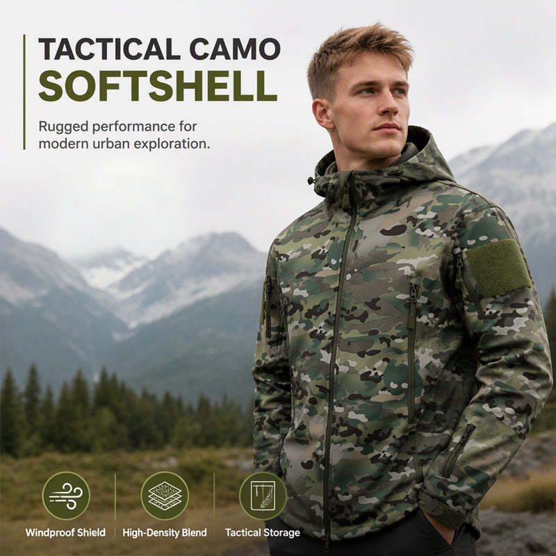 Men's Outdoor Camouflage Hooded Jacket 