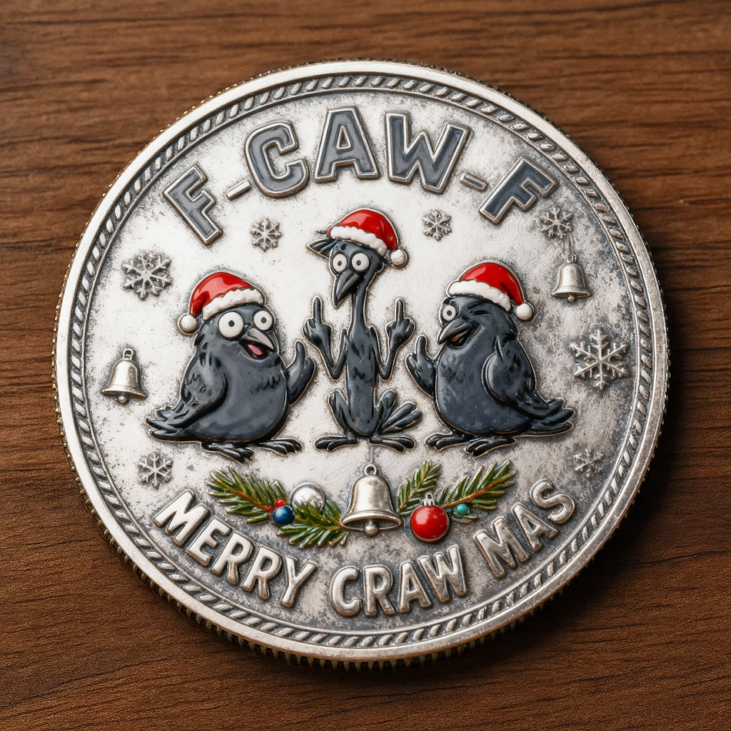 🏆Black Friday 60% OFF - 🎄 MERRY CRAW-MAS Commemorative Coin – Limited Holiday Edition 🐦✨