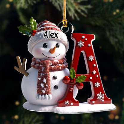 Snowman Merry Christmas - Personalized 1-Layer Acrylic Ornament